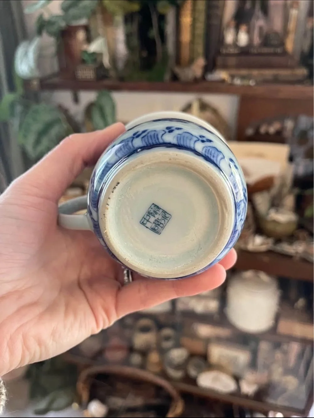 Vintage Chinese Porcelain Lidded Mug